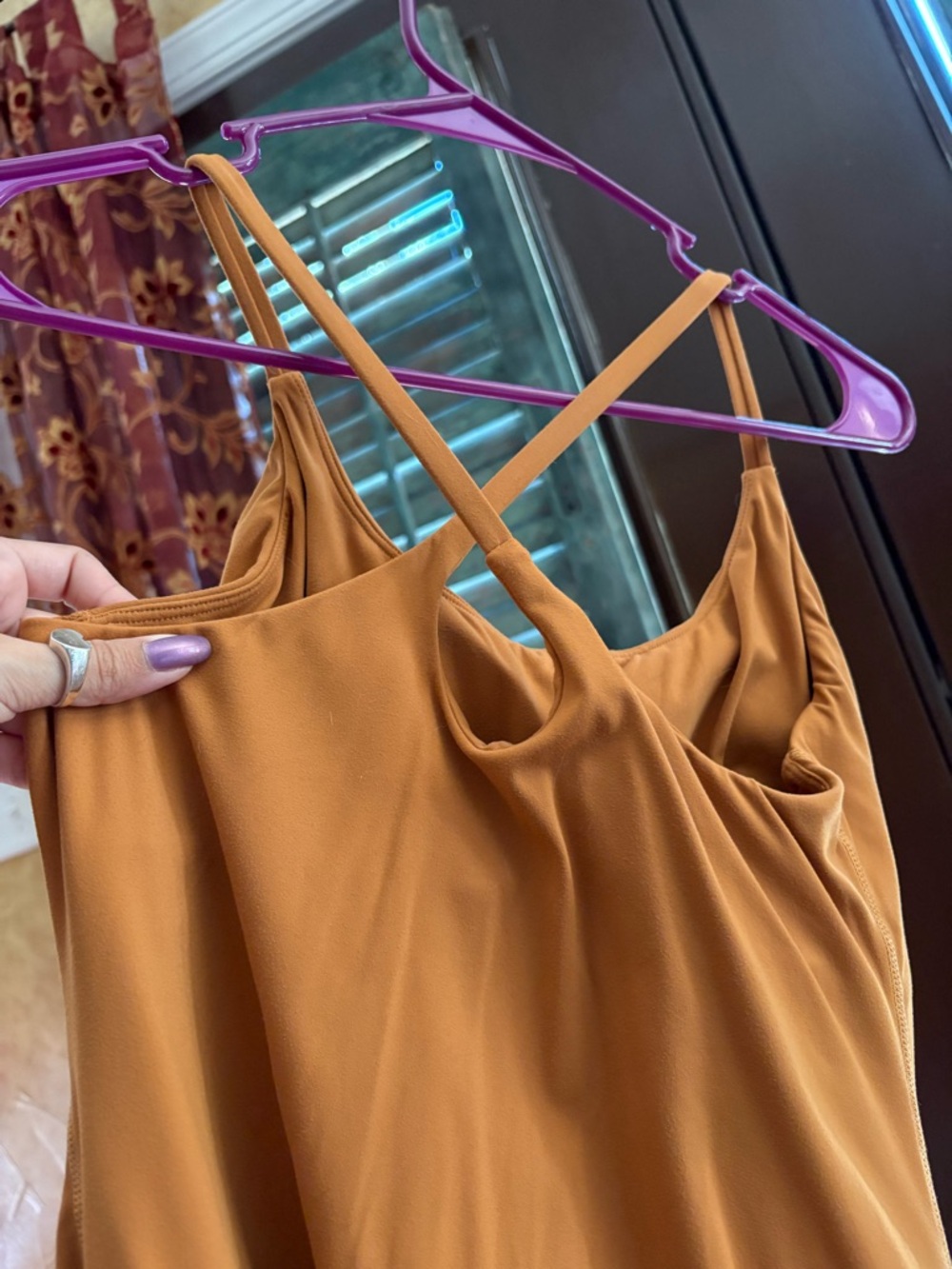 HALARA Rust Orange Athleisure Dress with Pockets - Picture 2 of 6